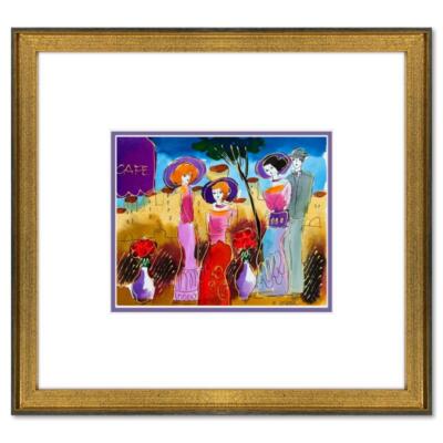 Moshe Leider, Framed Original Mixed Media Watercolor Painting, Hand Signed