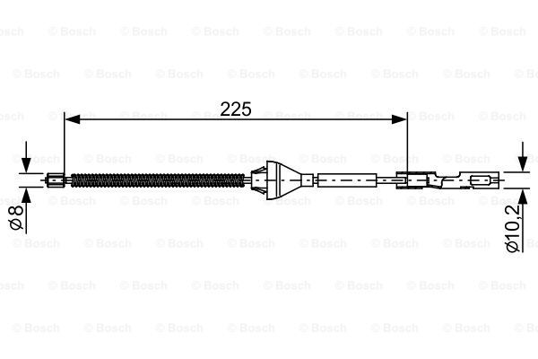 Bosch 1 987 482 705 Cable, Parking Brake For Ford Ford Australia-image