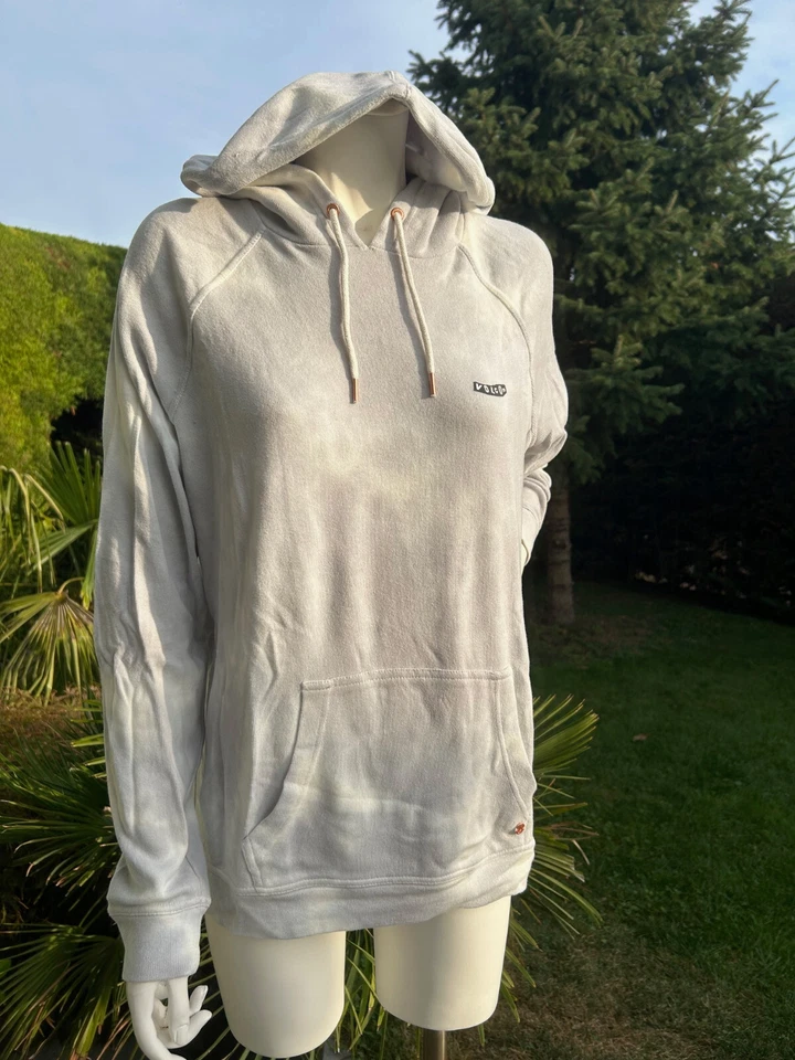 VOLCOM TRUE TO THIS Damen Kapuzen Hoodie - Freizeit - in STONE Grey/White - Gr.M - Bild 3 von 4
