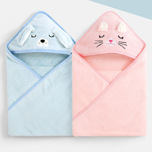 Cartoon Animal Baby Bath Towels Soft Hooded Towel Bathrobe Sleeping Swaddle W Qo - Afbeelding 1 van 29