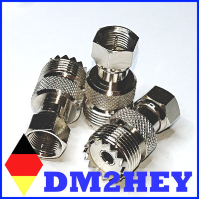 Adapter F-Stecker auf PL / UHF Buchse SO239 für LNB / QO100 / Minitioune