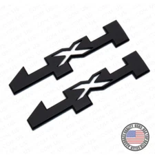 2pcs 4x4 For GMC Canyon Sierra Side Fender Pickup Badge Emblem Nameplate - Black