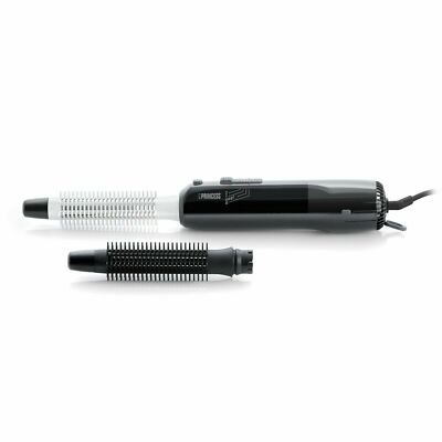 Princess Cool Curl Warmluft Lockenstab, schwarz, 2 Bürsten, 300 Watt