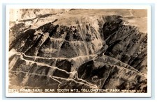 Road Thru Bear Tooth Beartooth Mountains Yellowstone Park Montana RPPC D11