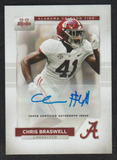 CHRIS BRASWELL 2023 Bowman University Alabama Base Autograph #53 SP AUTO