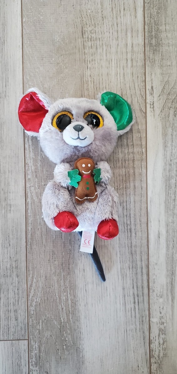 Ginderbread Man Mac The Mouse Beanie Boo RETIRED 2016 TY