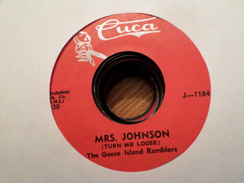 CUCA 45 RECORD J-1184/GOOSE ISLAND RAMBLERS/OSCAR'S CANNONBALL/MRS JOHNSON/ VG+