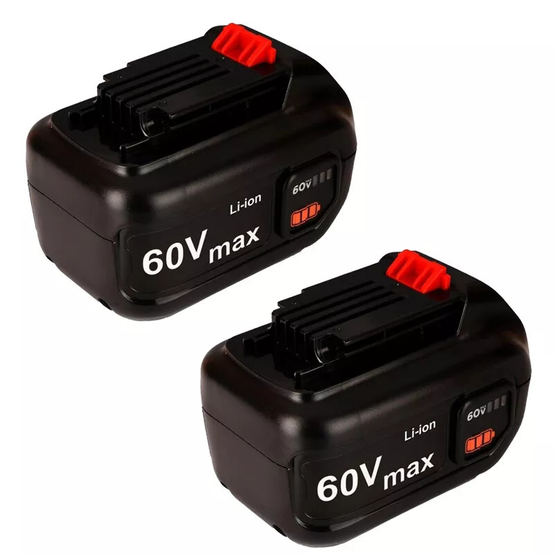 2PCS For Black Decker 60V Cordless Mower batteries for LSW60