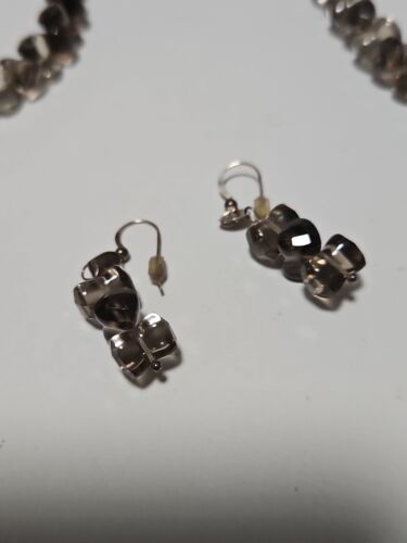 Jay King DTR DRT Sterling Silver Smoky Quartz Bead Necklace Bracelet Earrings - Picture 12 of 14