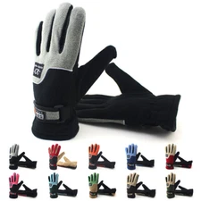 Winter Thermal Gloves Warm TC Fleece Windproof Outdoor Driving Cycling Mittens