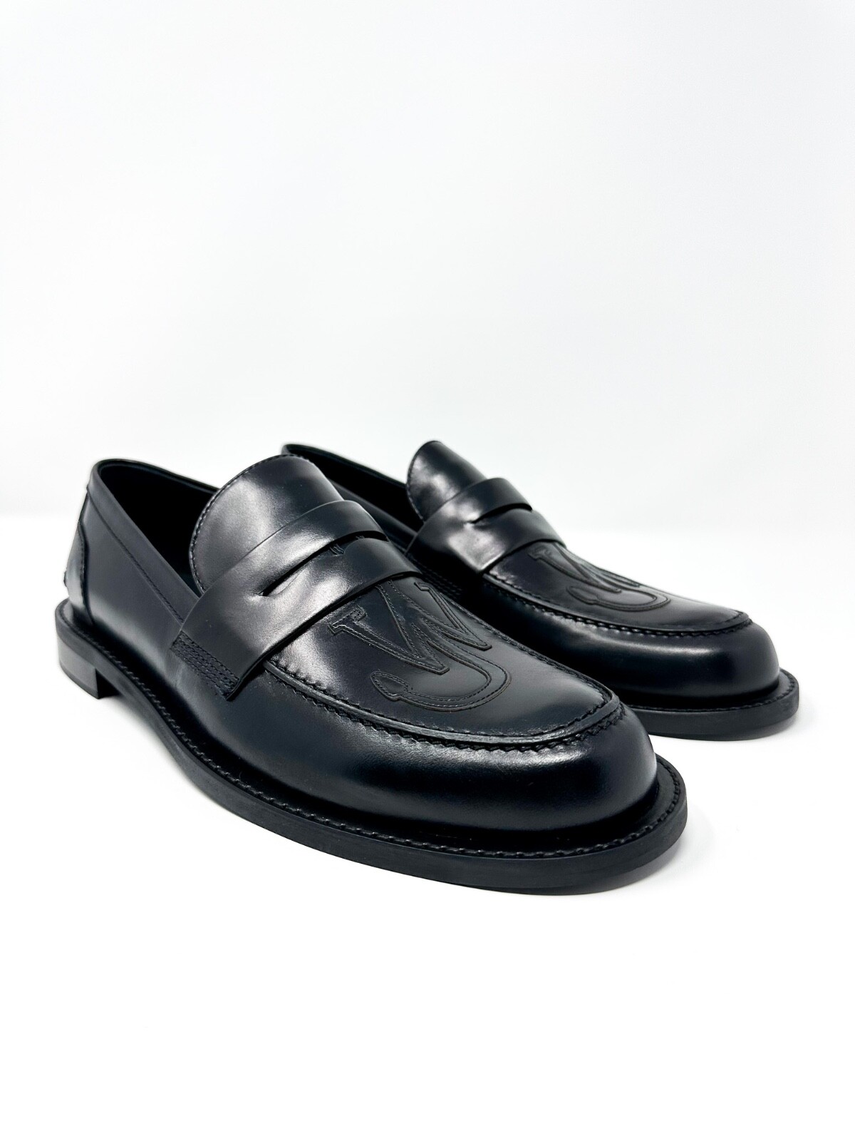 JW Anderson Men's Logo Moc Toe Loafer Black 10 US / 43 EU $750