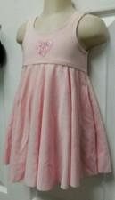 NWOT BALLET DANCE DRESS Pink empire sequin dance shoes motif full skirt Tot