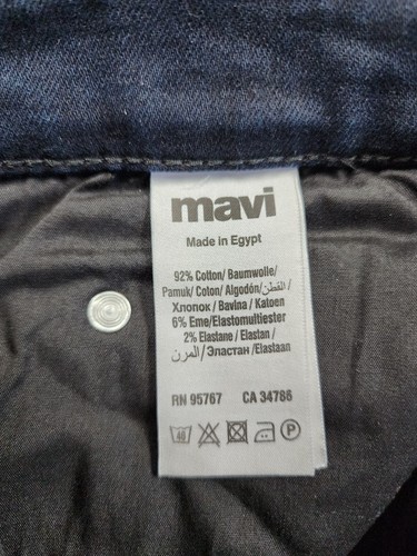 Mavi Jeans Men's 33x30 Blue Denim Stretch Dark Wash Zach Straight Leg Dark NWT - Picture 8 of 12