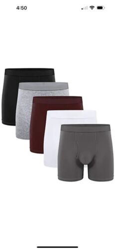 Natural Feelings Boxer Briefs Mens Underwear Men Pack Soft Cotton Open Fly Large