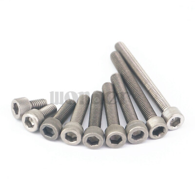(5) M6x 10mm-120mm Length GR2 Titanium Hex Socket Head Cap Screw Bolts DIN 912