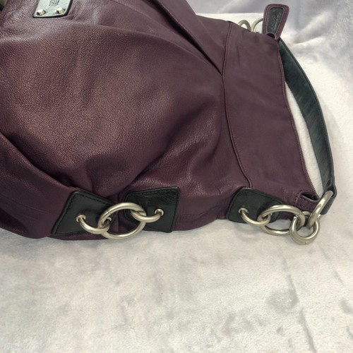 Kenneth Cole Designer Large Leather Tote in Maroon with Zip Closure Fully Lined - Picture 10 of 20