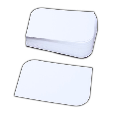 100 weiße Blatt halbrunde leere Visitenkarten 250 g/m², Stempel, Druck, ATC.