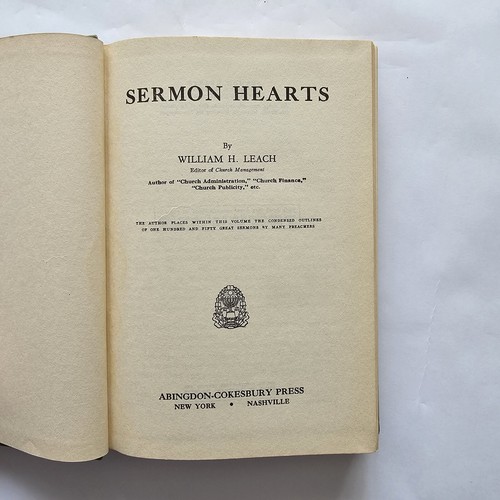 Sermon Hearts by William H. Leach 1931 Erstausgabe Hardcover - Bild 6 von 9