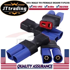 2-4Pcs EC5 Male to Female Deans T-Plug Connectors for RC Lipo Battery NO Wire
