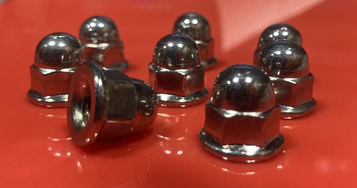 For Volvo License Plate Nuts Chrome Capped Qty 8 - Picture 3 of 4