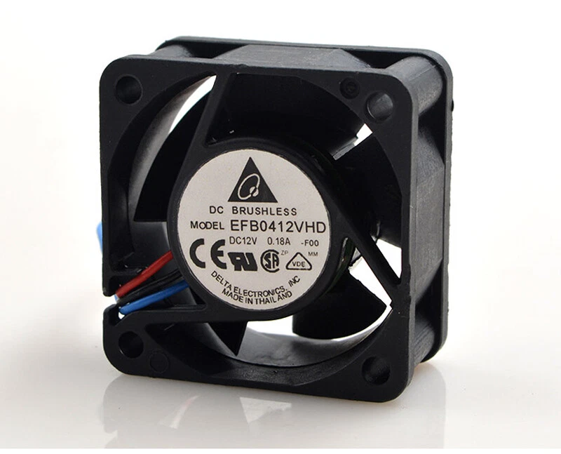Delta EFB0412VHD BRUSHLESS Cooling Fan DC 12V 0.18A 3pin Cooler Fan 40x40x20mm - Image 3 of 4