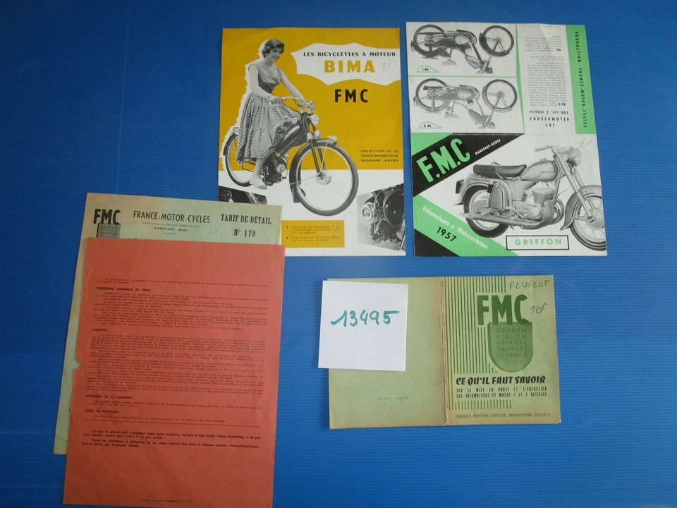 N°13495  / PEUGEOT FMC 1 prospectus, 1 dépliant, 2 tarif , 1 notice  - Photo 1/1