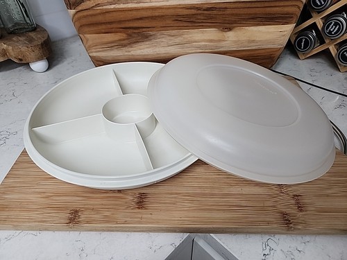 TUPPERWARE Plat de Service gâteau tarte bleu