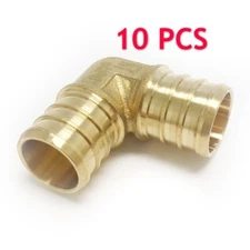 EFIELD 10 PCS Pex Crimping Fitting Elbow 3/4" x 3/4" Brass Crimp Fitting