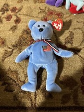 Ty Beanie Baby America 9/11 Memorial Bear, September 11, 2001 - Rare Retired