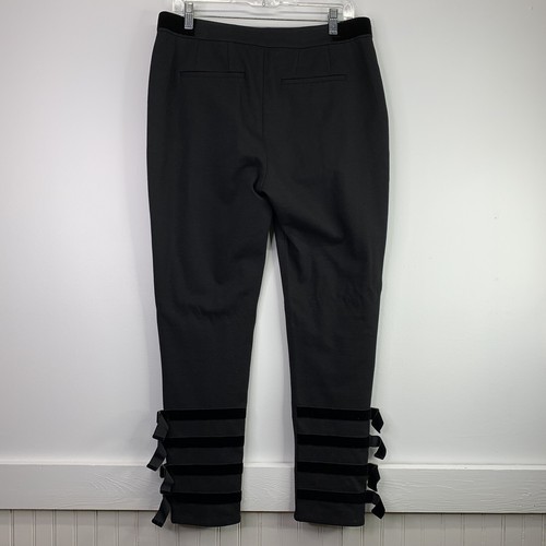 7 for all Mankind Seven Women Dress Pant Black 31 Stretch Velvet Trim New $290 - Picture 6 of 11
