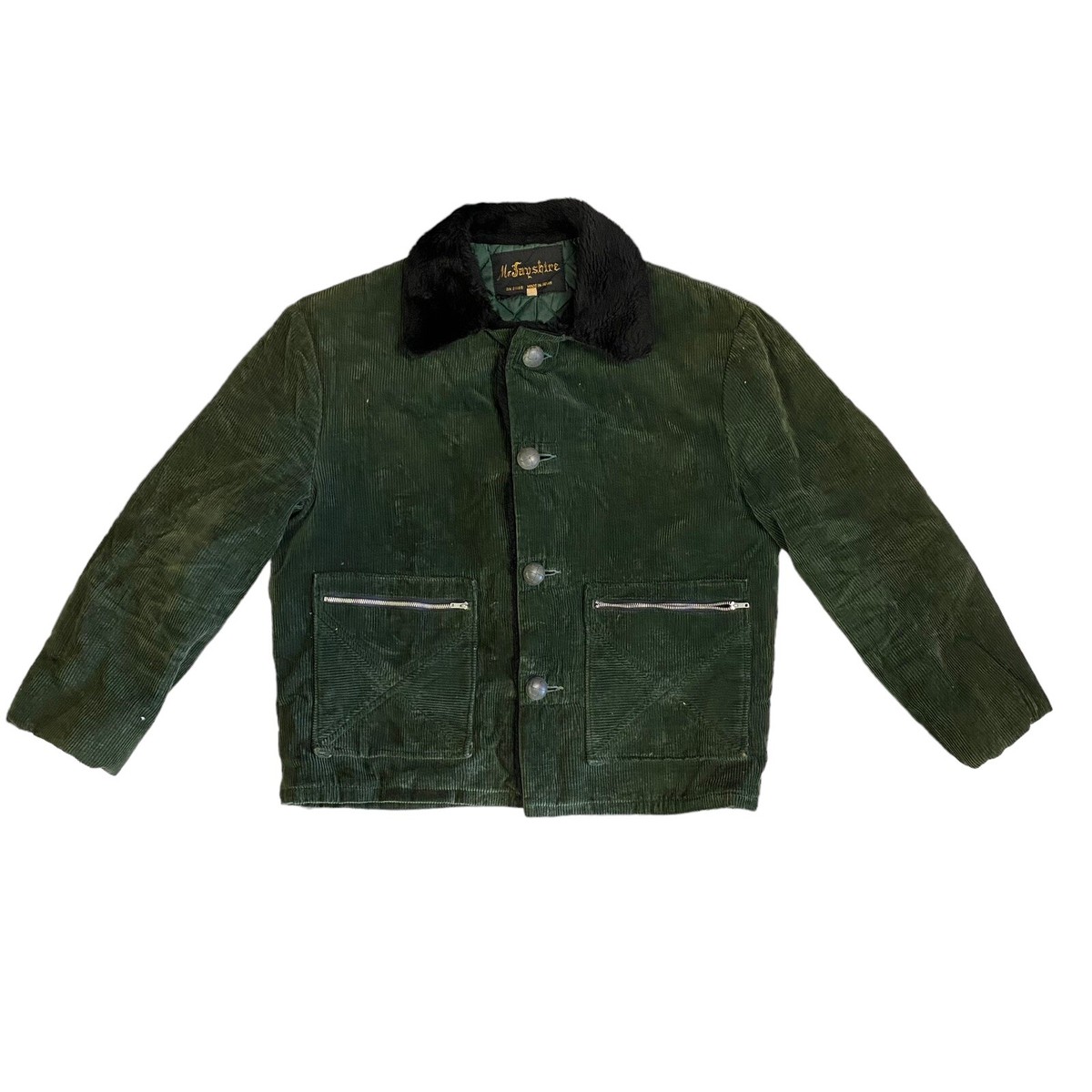 ジャケット・アウター VINTAGE Corduroy Jacket Made in Japan Vintage 70s MR. JAYSHIRE Women's Medium Green Corduroy Coat