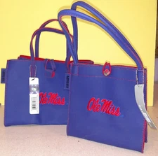 Ole Miss Rebels Alan Stuart New York Purse Tote  2 Bags