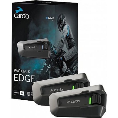 Cardo Packtalk Edge Motorrad Sprechanlage Mesh Bluetooth DUO Doppelpack Motorrad