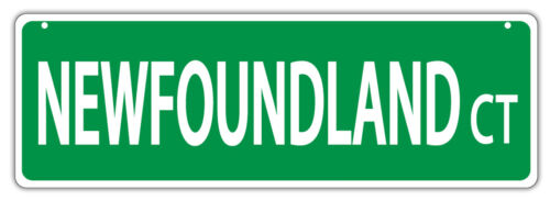 Plastic Street Signs: NEWFOUNDLAND COURT (NEW FOUNDLAND) | Dogs, Gifts - Picture 1 of 1