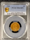 1902 Indian Head Cent PCGS MS63 BN TONED!! #0826