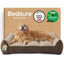 Orthopedic Dog Beds Large 48 L x 35 W 10 Th Waterproof Washable Brown Bedsure