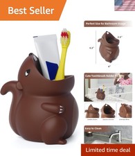 Kids Toothbrush Holder Toothbrush Organizer   Durable Silicone Animal Tooth B...