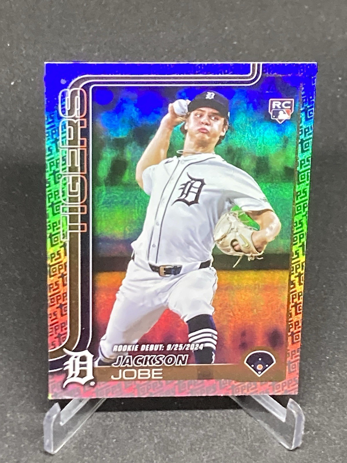 Jackson Jobe 2025 Topps Update Rookie Debut #US193 Topps Foil Pattern Tigers RC