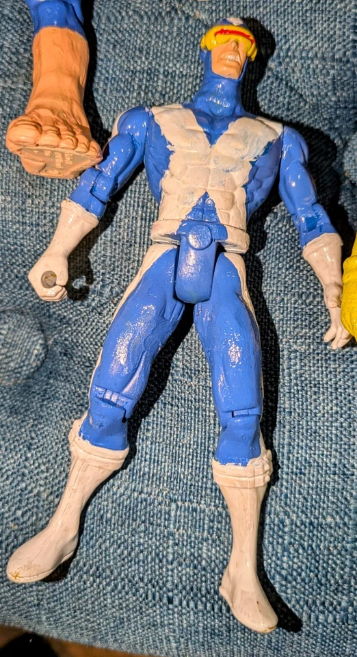 Custom Toybiz X-Men Figure Lot Original X-Factor Beast Cyclops Angel Iceman Grey - Image 3 of 4