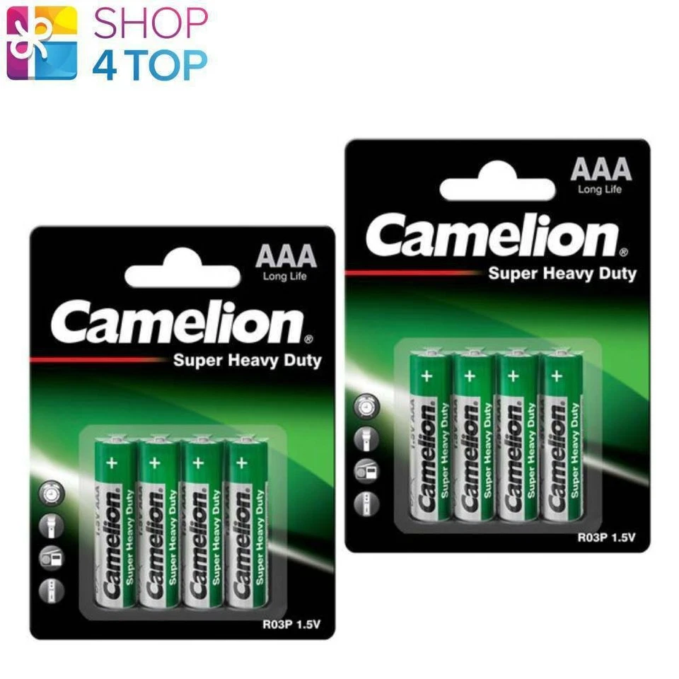 8x Batteries AAA 1,5V Super Heavy Duty Zinc-Carbone Camelion R03P - Photo 1/1