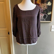 Splendid Women's Striped Tee Blouse Anthropologie T-Shirt, Size S
