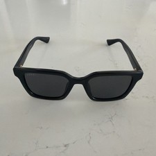 Gucci GG1582SK 001 Sunglasses Men's Black/Grey Lenses Square Shape 54mm