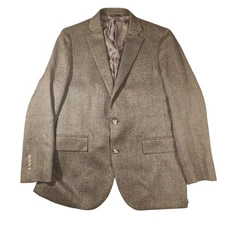 Brooks Brothers Blazer Mens 40R Brown Wool Herringbone Regent Fit Sport Coat