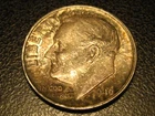 1946-S 90% Silver Roosevelt Head Dime Dark Toning