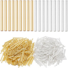 400pcs Extra Long Bugle Beads, 31 34mmx3mm Glass Bugle Beads Tube Seed Bead Craf