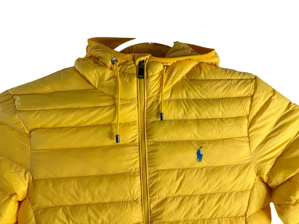 Polo Ralph Lauren The Colden Packable Hooded Jacket Yellow Men`s Size Large - Image 3 of 4