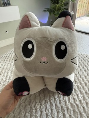 Pillow Pets Pandy Paws Plush Cat Gabby's Dollhouse Gray Black Pink White