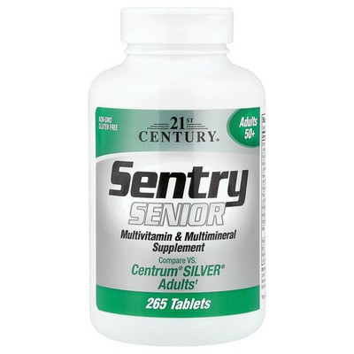 Sentry Senior, Multivitamin & Multimineral Supplement, Adults 50+, 265 Tablets