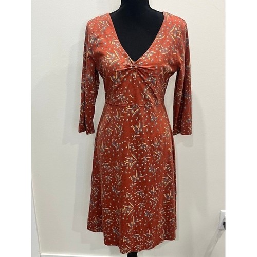Toad&Co Rosalinda Dress Medium Port Painters Floral Hidden Pocket A-Line Midi M