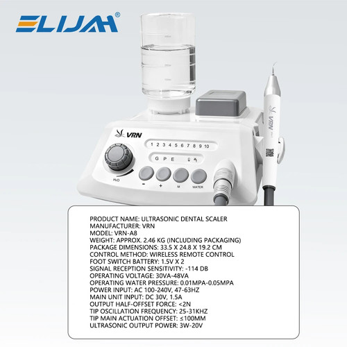 VRN-A8 Scaler piezoelettrico portatile ad ultrasuoni LED manipolo staccabile con 5 * punte - Foto 2 di 14